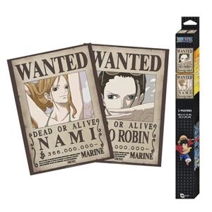 SET 2 POSTERS ONE PIECE WANTED NAMI & ROBIN (52X38) | 3665361140375